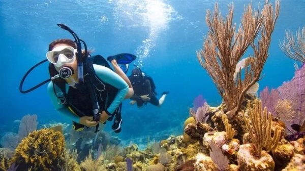 Open water scuba diver